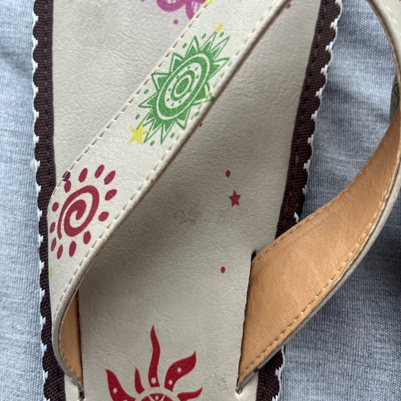 Women's Calceo Colorful Sun Bohemian Vegan Turkish Flip Flops, Size 37/6.5 - Picture 8 of 8